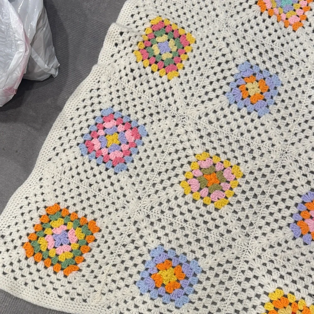 Handmade Flower Crochet Blanket